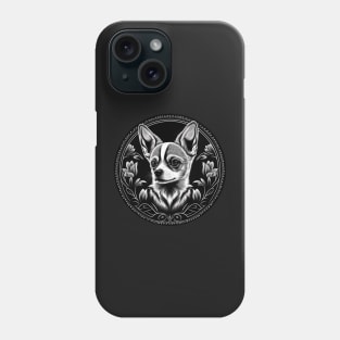 Cute Black and white Chihuahua Phone Case