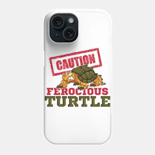 Caution Ferocious Turtle Phone Case