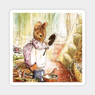 “Mrs Mouse Cleans Pots and Pans” by Beatrix Potter Magnet