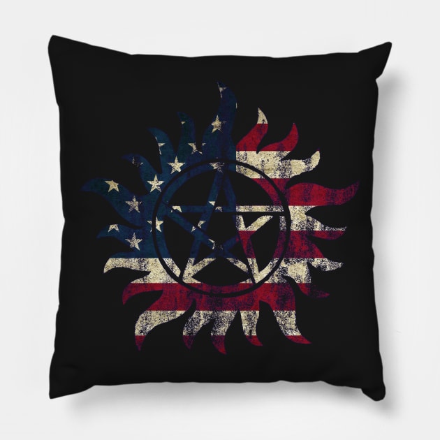 American Anti Possession Pillow by HappyLlama