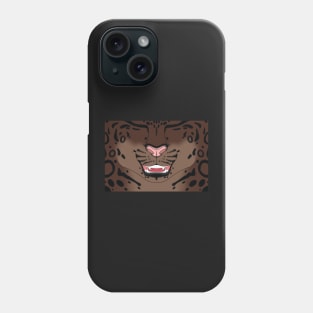 Chocolate Snow Leopard Face Phone Case