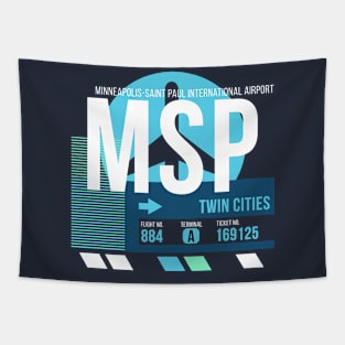 Twin Cities (MSP) Airport // Sunset Baggage Tag Tapestry