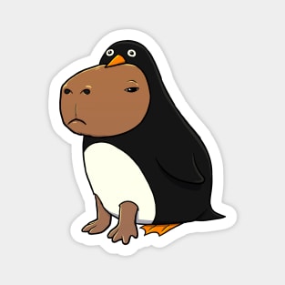 Capybara Penguin Costume Magnet