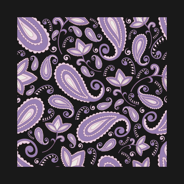 Purple Paisley Pattern by novaya