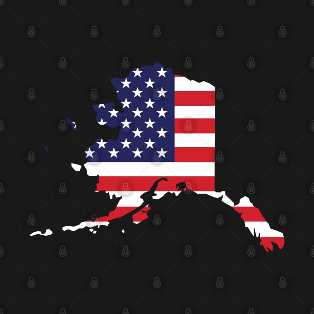 Alaska State Shaped Flag Background by anonopinion