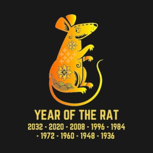 Year of The Rat Chinese Zodiac Sign T-Shirt