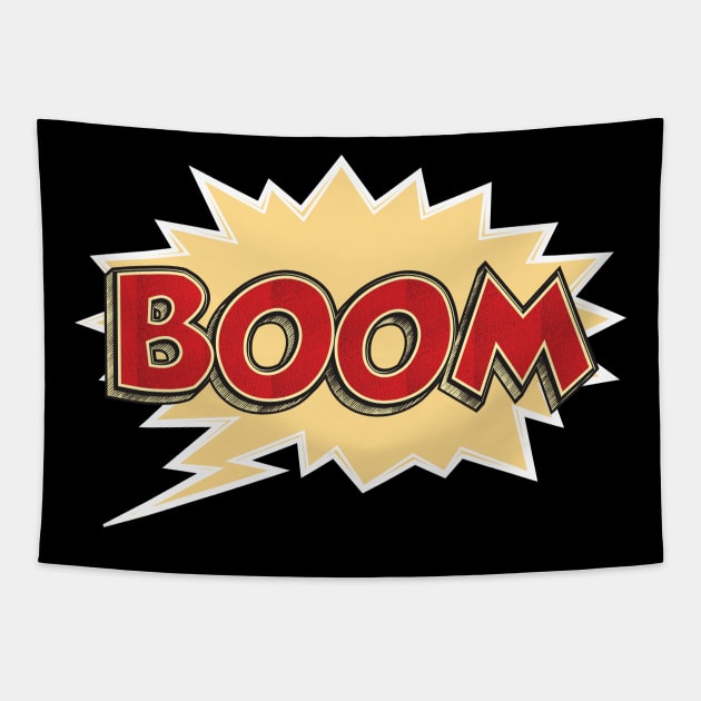✪ BOOM ✪ comic style bubble Tapestry by Naumovski