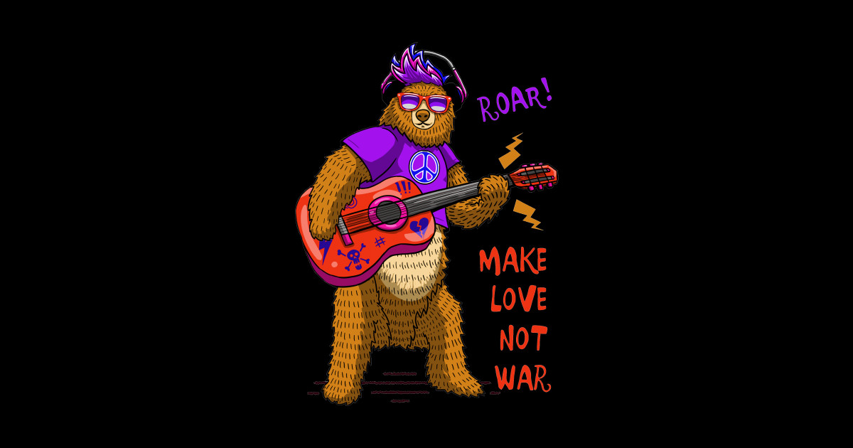 make love not war - Hippie - Sticker | TeePublic