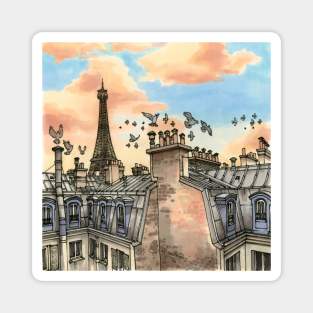 Paris gold Magnet