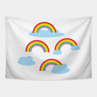 Rainbows and clouds Tapestry