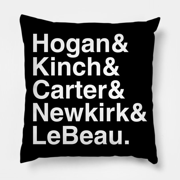 TV Allied Heroes List Pillow by GloopTrekker