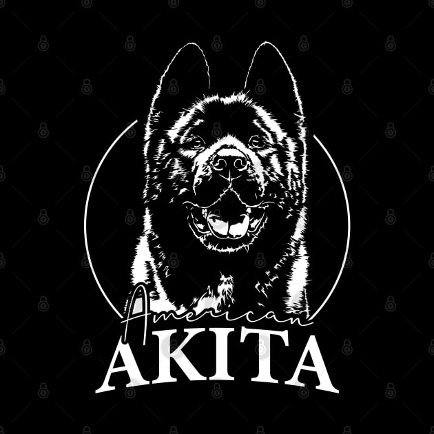 Funny Proud American Akita dog portrait gift present by wilsigns