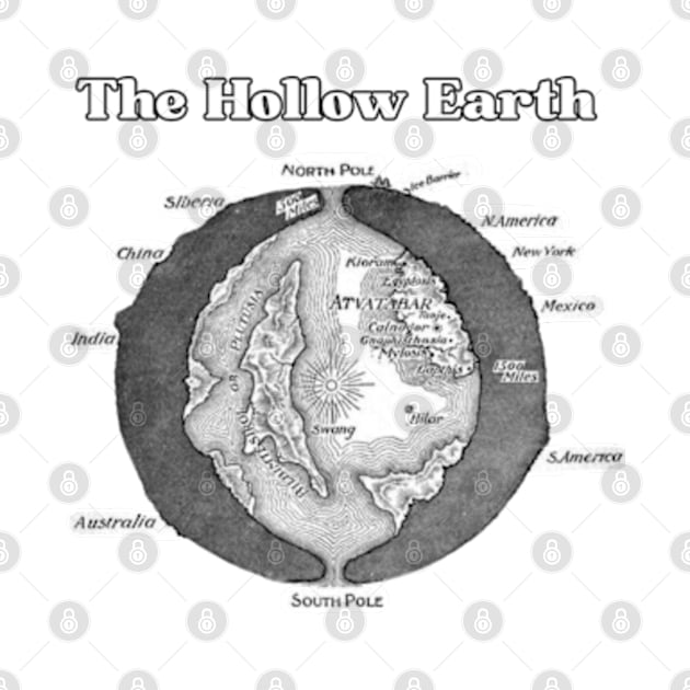 The Hollow Earth Map by Desert Owl Designs