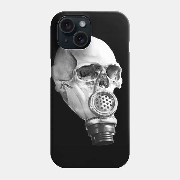 Skull Gas Mask Phone Case by equiliser