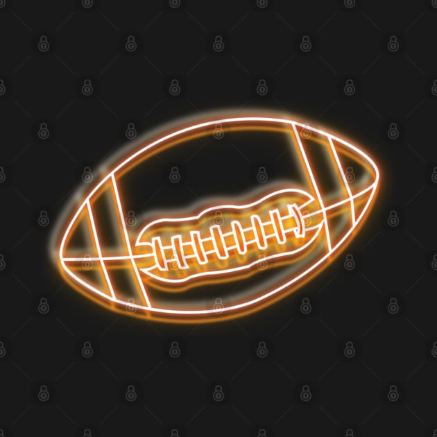 Neon American Football by JadeGair