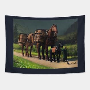 Great Horses (oriented right) Tapestry
