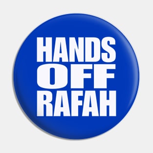 Hands Off Rafah - White - Double-sided Pin