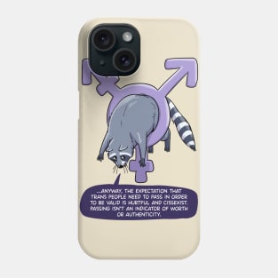 Passing Raccoon Phone Case