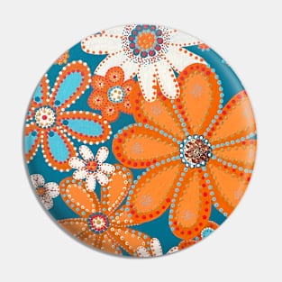 Orange Flowers 2 Pin