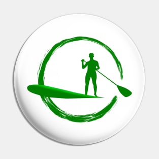 Man Paddle Boarding Pin