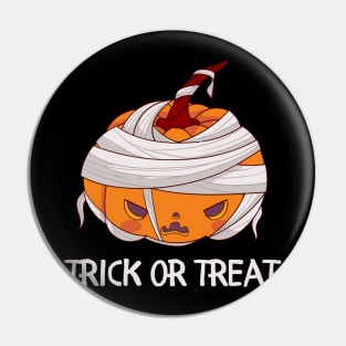 Trick or treat angry pumpkin Pin