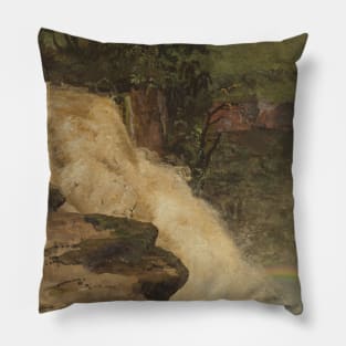 A Waterfall in Colombia by Frederic Edwin Church Pillow