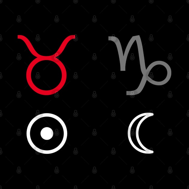 Taurus Sun Capricorn Moon Zodiac Sign by Horosclothes