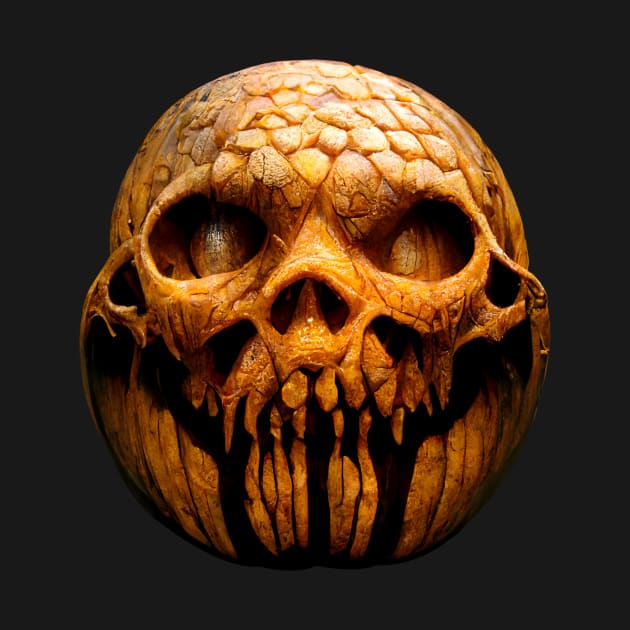 Scary Halloween Pumpkin Art by Lower Expectations