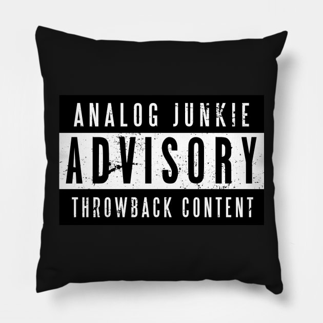 Analog Advisory Pillow by AnalogJunkieStudio