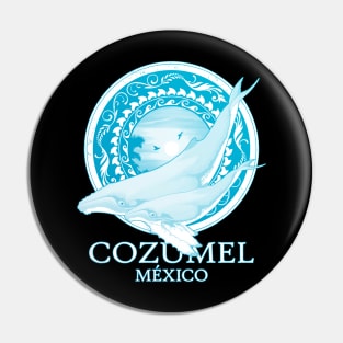 Humpback Whales Cozumel Mexico Pin