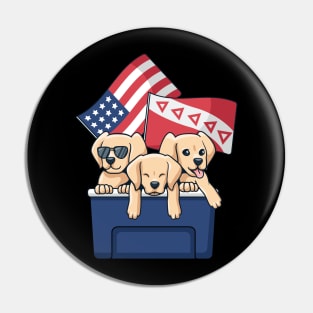 Labradors In USA Pin