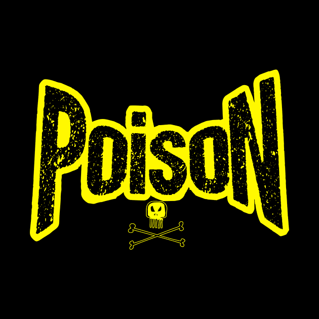 Poison title alone From the bottle with skull in yellow by SimonSay