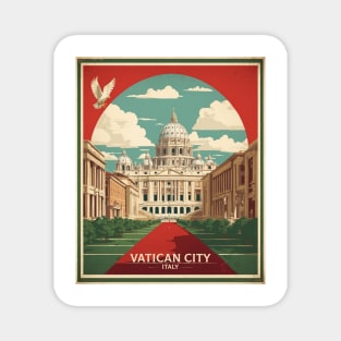 Vatican City Italy Vintage Tourism Travel Poster Magnet