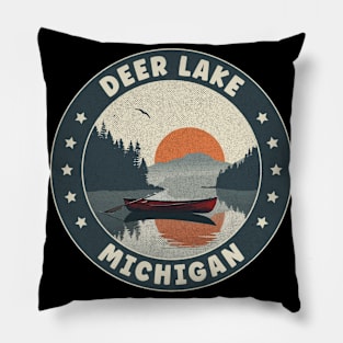 Deer Lake Michigan Sunset Pillow