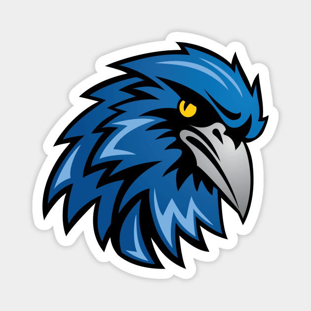 Blue Bird Mascot Magnet by SWON Design