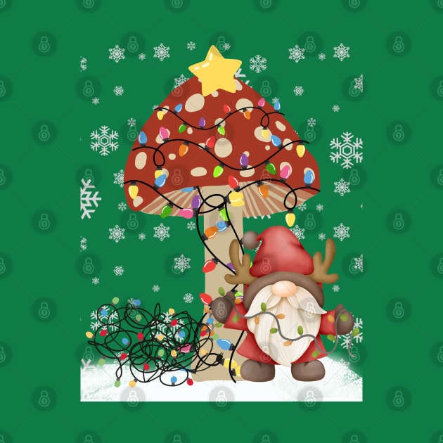 Mushroom Christmas Gnome by MCsab Creations