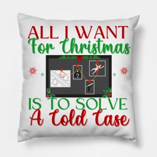 Cold Case Solve Xmas Pillow