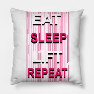 Eat Sleep Lift Repeat Pillow