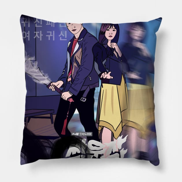 Bring it on, Ghost. - k drama pop art poster Pillow by SturgesC