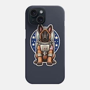 Belgian Malinois Astronaut puppy Phone Case