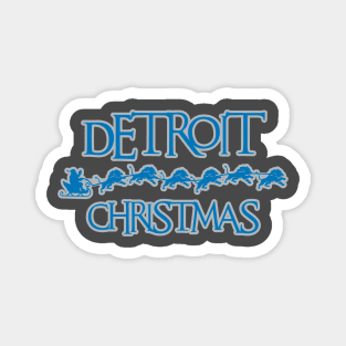 Detroit Lions Christmas Magnet