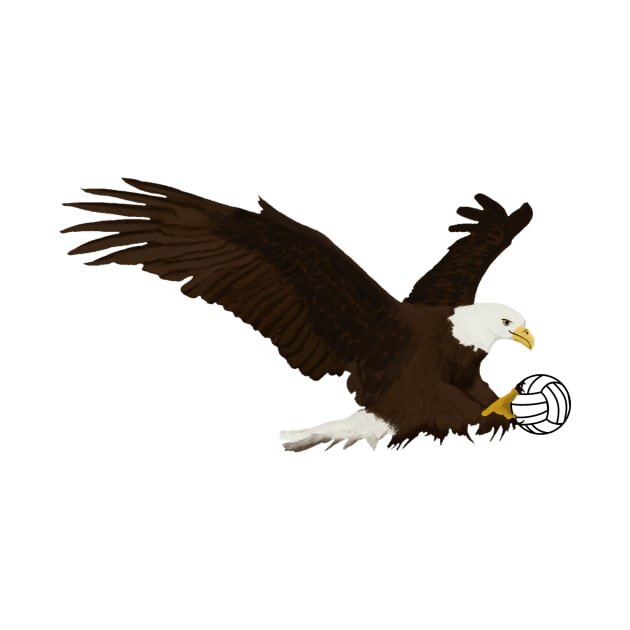 Volleyball Eagle by College Mascot Designs