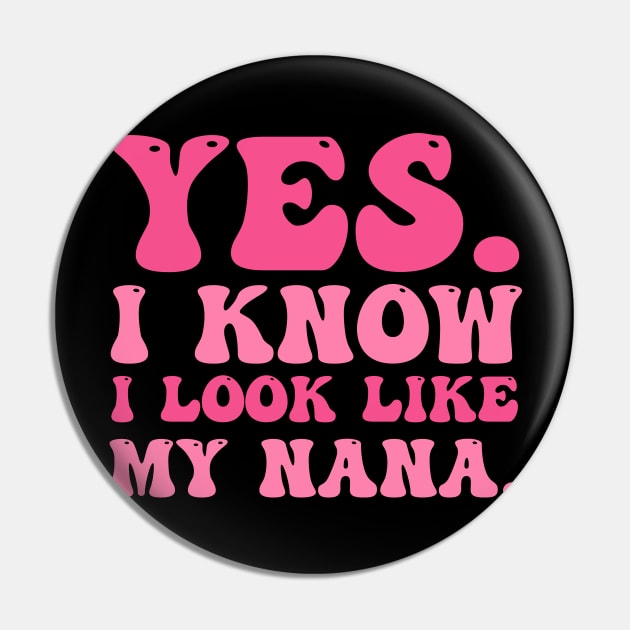 Yes I Know I Look Like My Nana Breast Cancer Awareness Pin by cyberpunk art