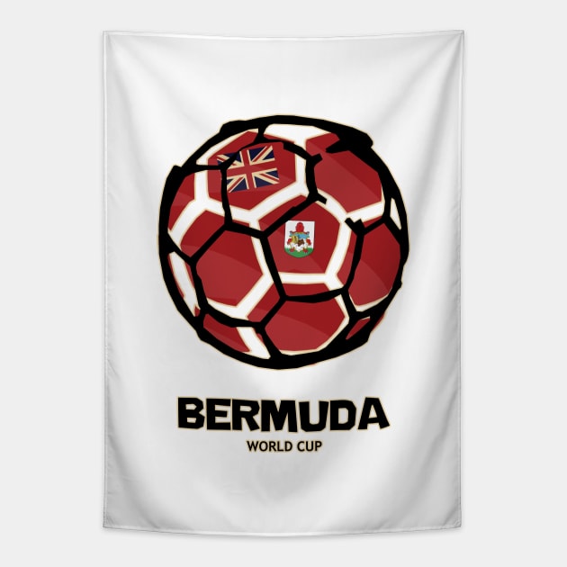 Bermuda Football Country Flag Tapestry by KewaleeTee