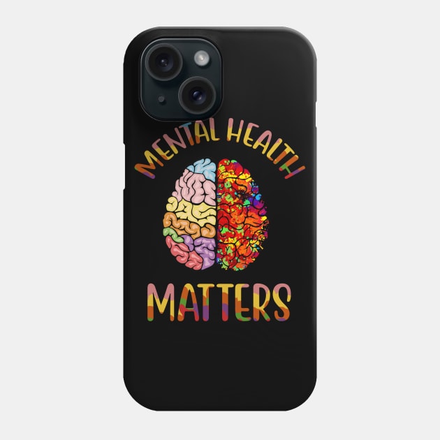 Colorful Mental Health Matters Mental Illness Awareness Phone Case by ArtedPool