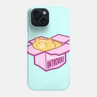 Introvert - Purrsonality Cats T-Shirt Phone Case