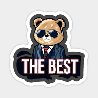 The best, Cool Bear with Sunglasses Magnet