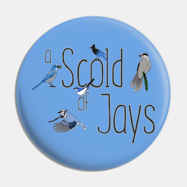 Collective Nouns - Jays Pin by Feathered Focus