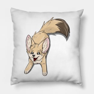 Happy Fennec Fox Pillow