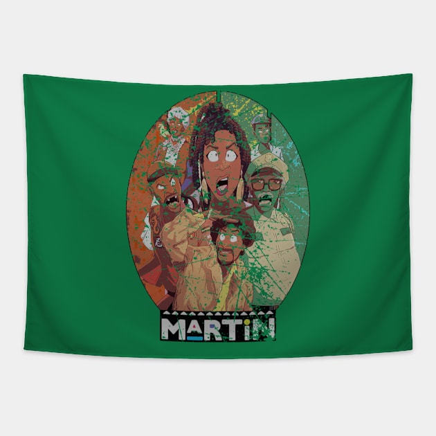 black tv shows martin vintage Tapestry by Lula Popart